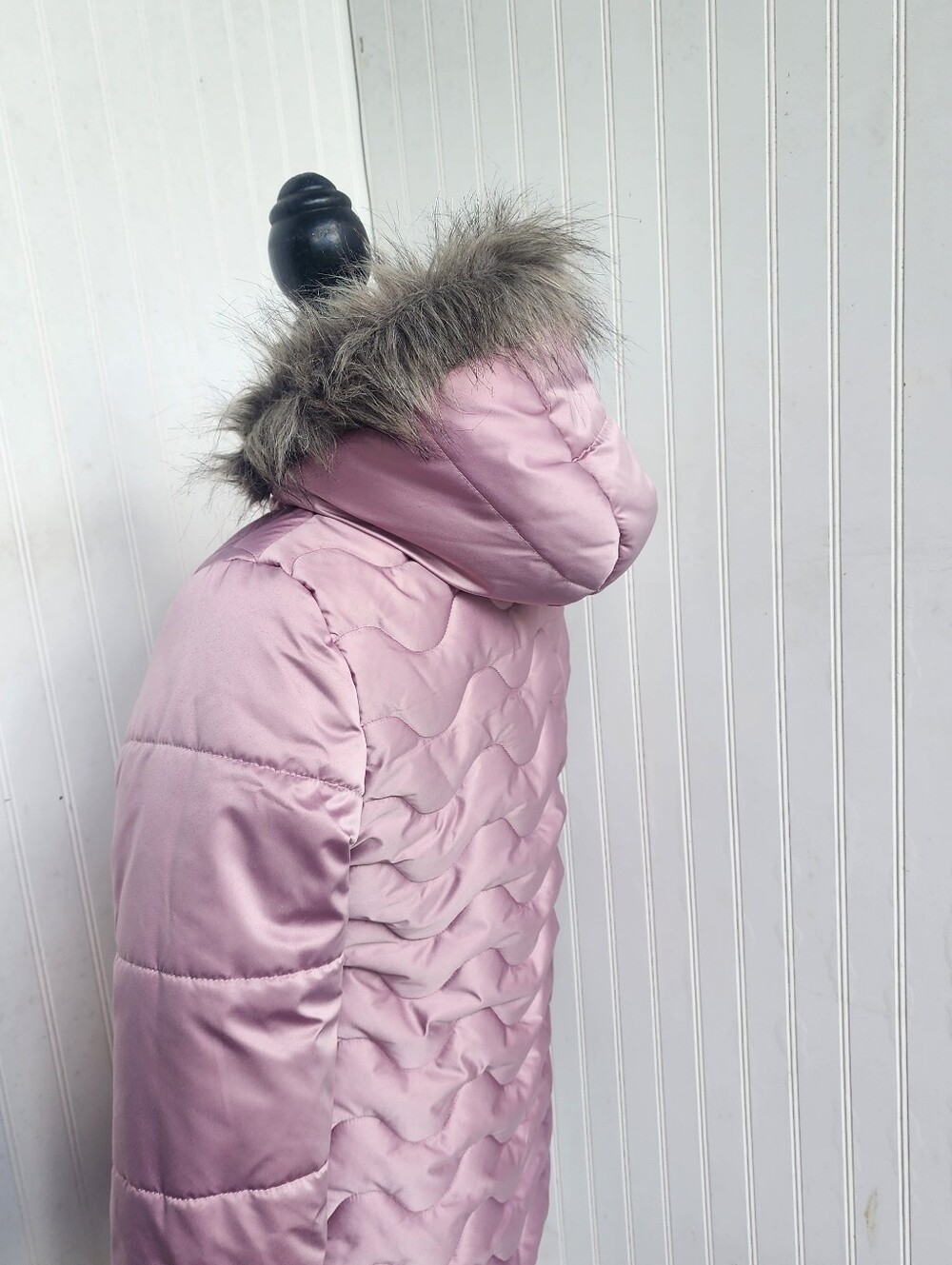 Rothschild Youth Girls Satin Quilted Faux Fur Puffer Jacket Full Zip Sz XL (16) - Picture 16 of 16